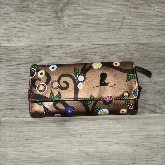 Women’s Brown Glitter Nature Wallet. - Picture 3 of 4